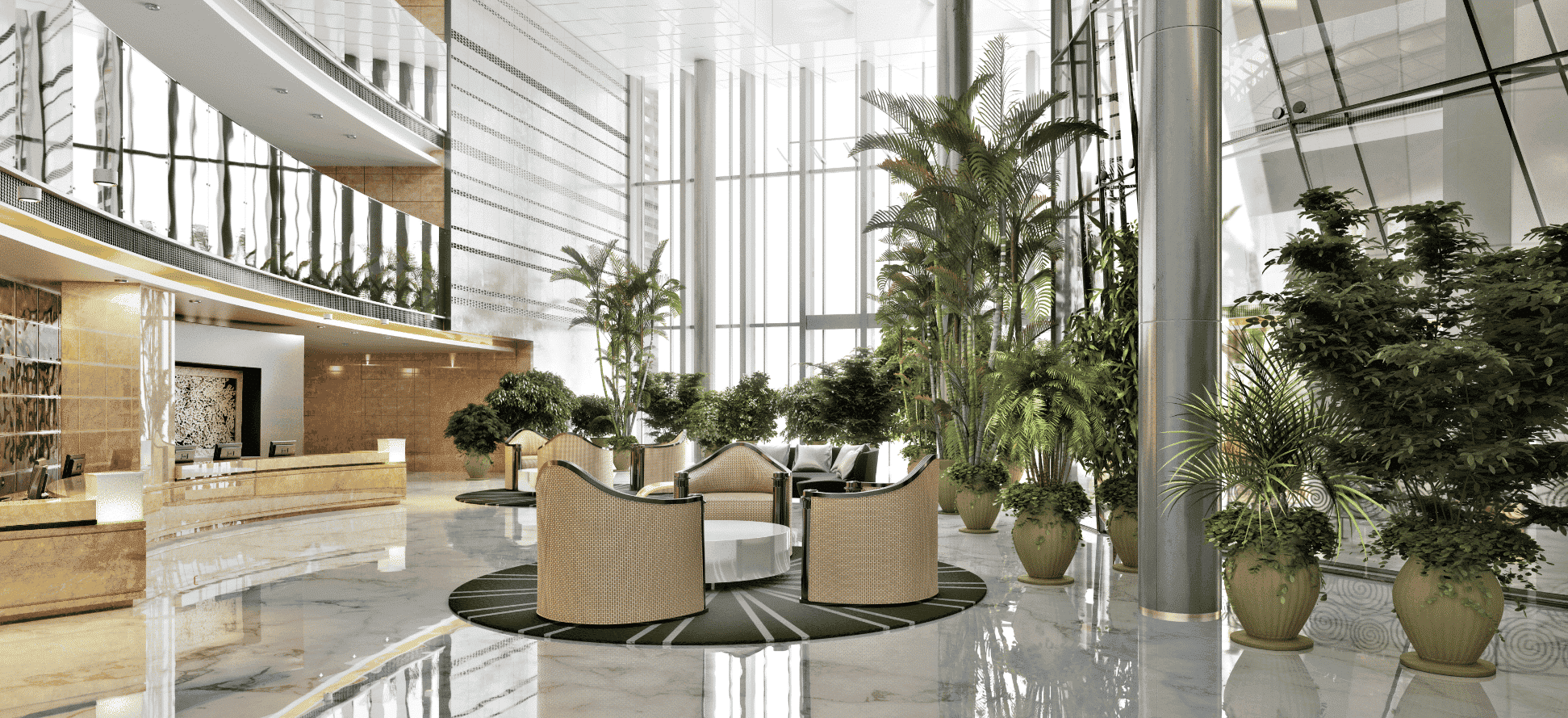 A Modern Hotel Foyer