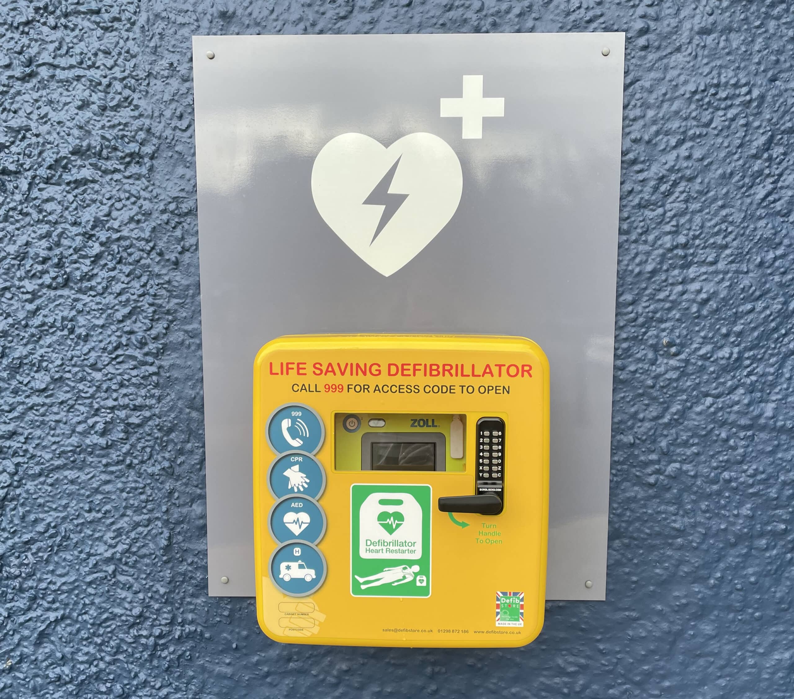 A Defibrillator Outside ITVET's Head Office