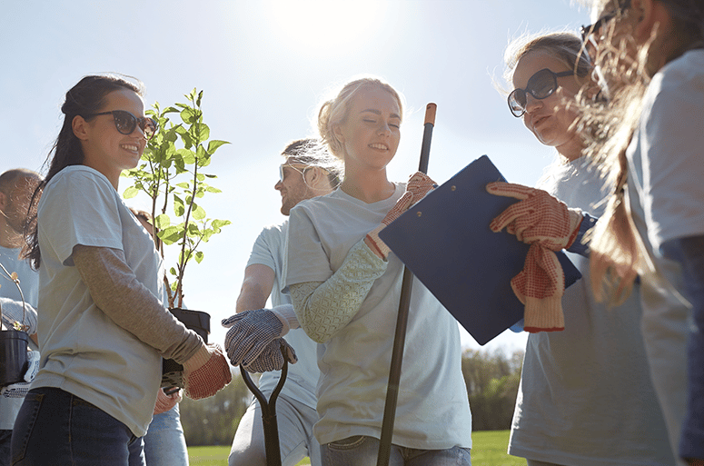 People doing gardening.