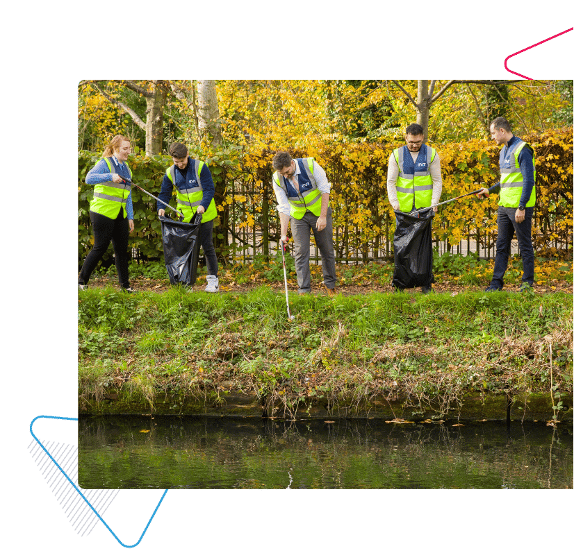 The ITVET Team Litter Picking In Bishop's Stortford