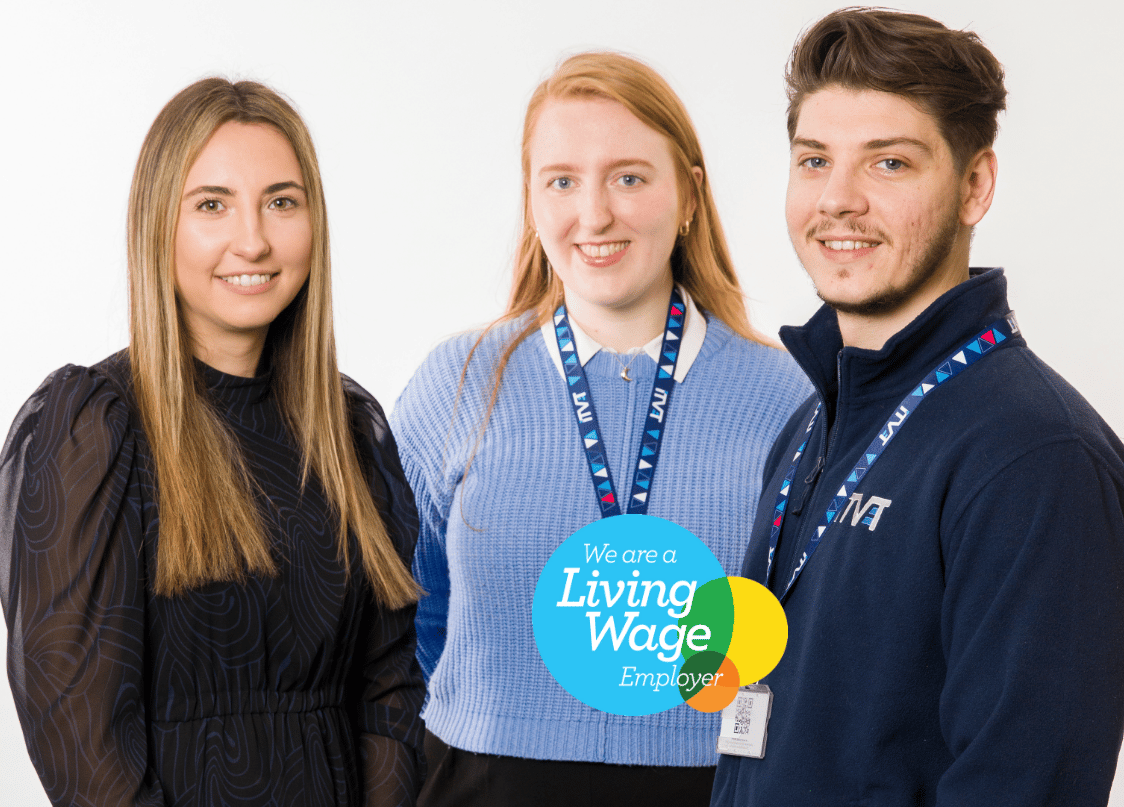 ITVET team with Living Wage Foundation overlay.
