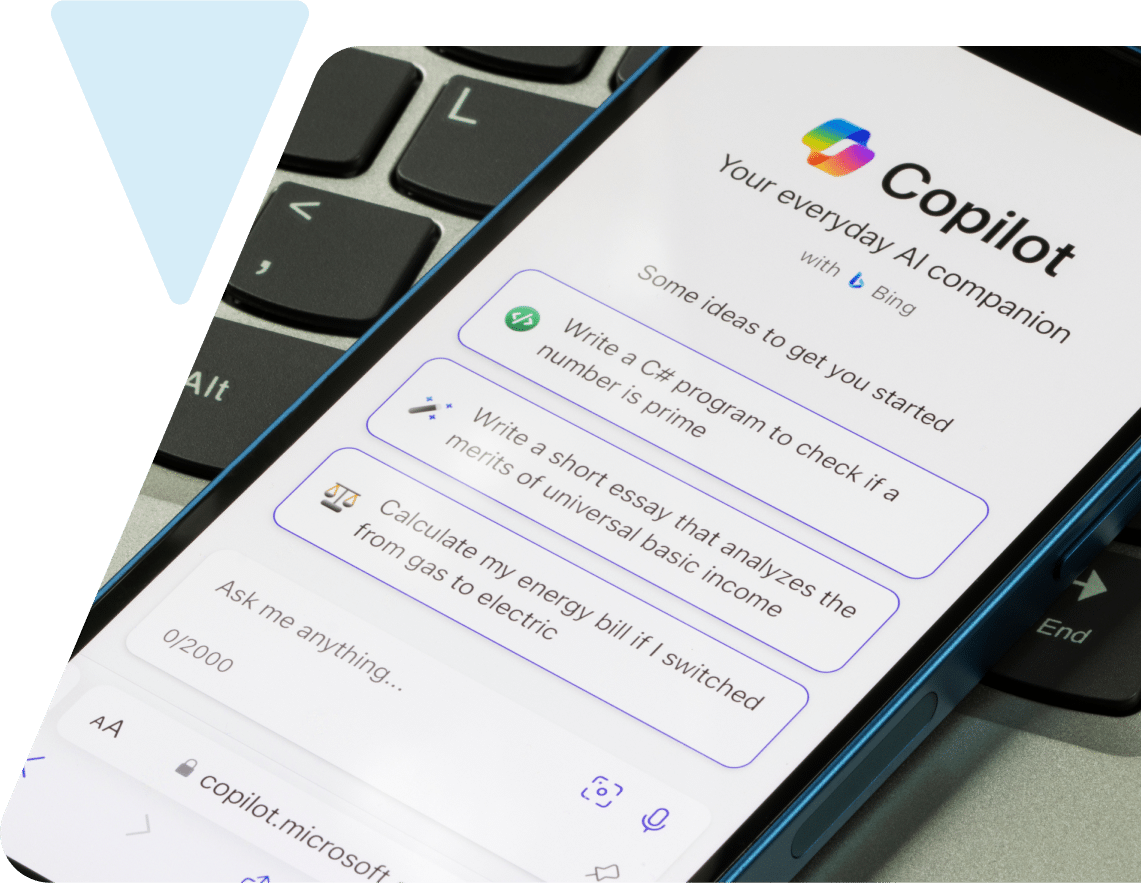 copilot software on a phone screen