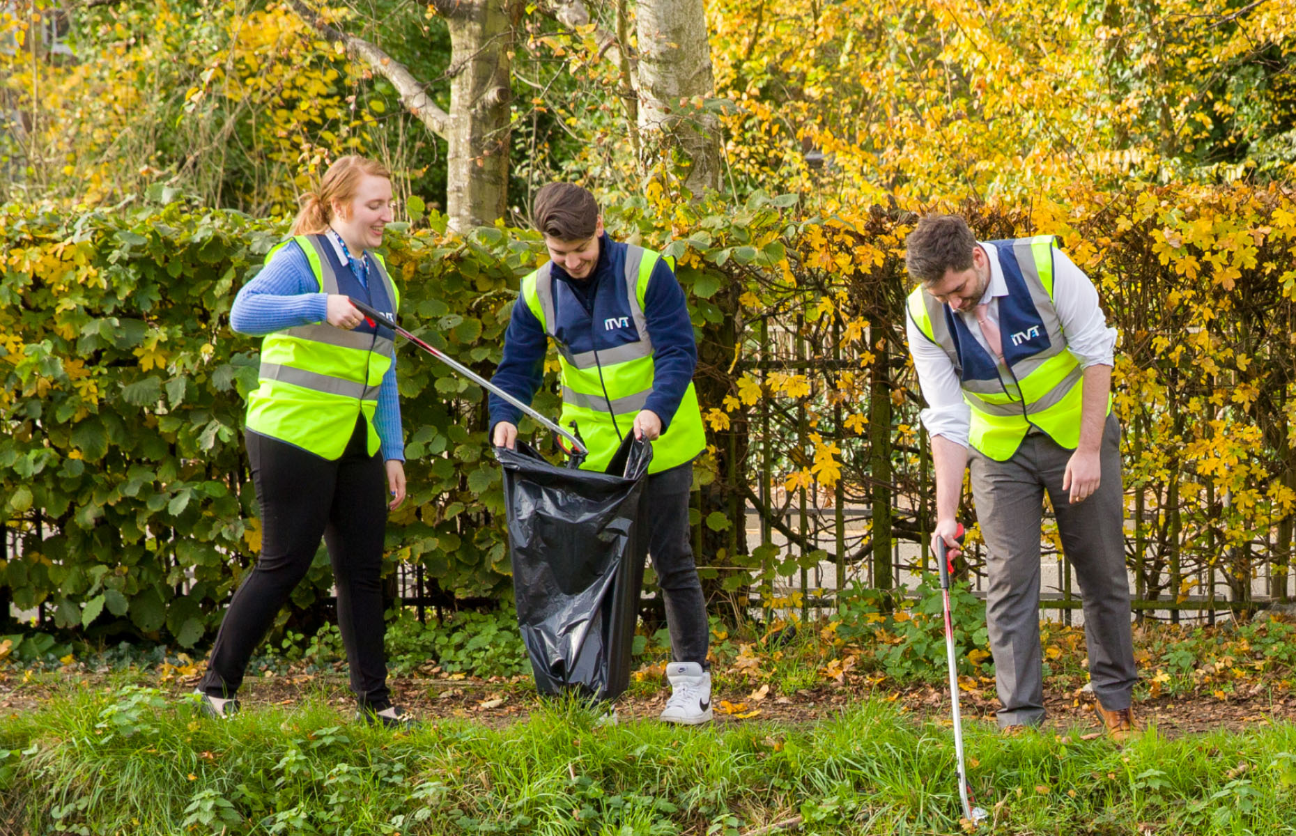 ITVET's team out litter picking.
