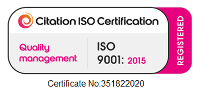 ISO 9001 certificate.